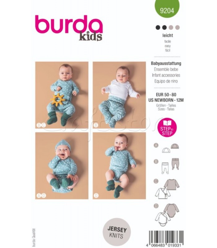 BURDA πατρόν βρεφικα ρούχα 9204